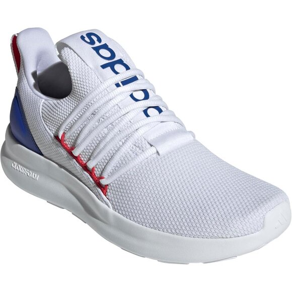 ⚡Adidas Mens White/Better Scarlet/Lucid Blue Imported Rubber Lite Pull-On Shoes - Picture 2 of 8
